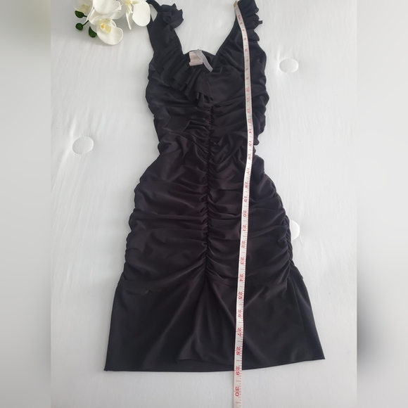 Agaci black rushed dress size S - Picture 4 of 7